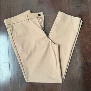 Men's Plaid & Plain Tan Slim Fit Pants